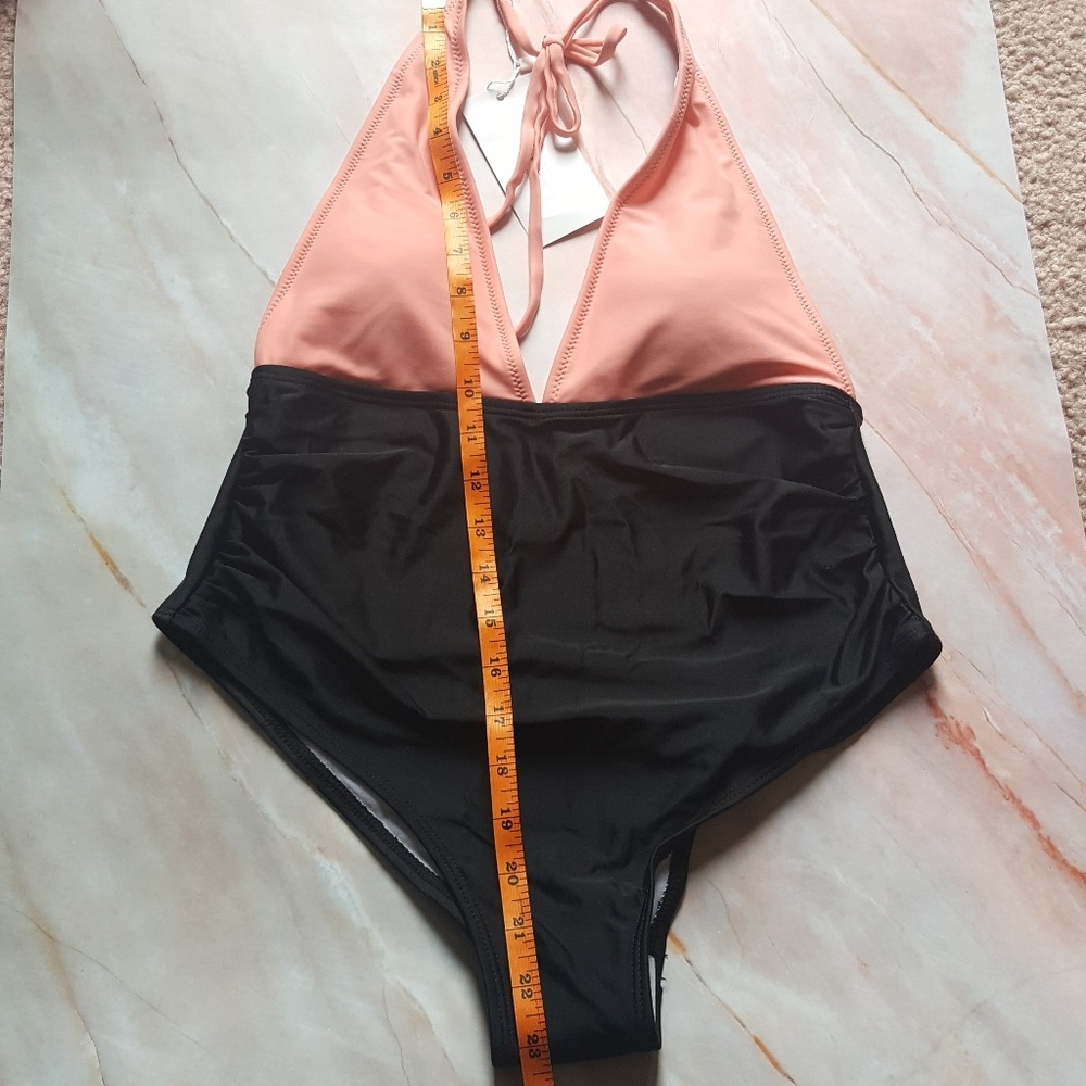 💕 Pink & Black Colorblock One Piece - Picture 4 of 8